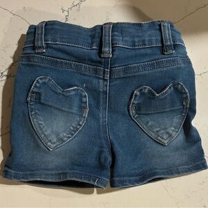 Heart pocket  Blue Denim Shorts
